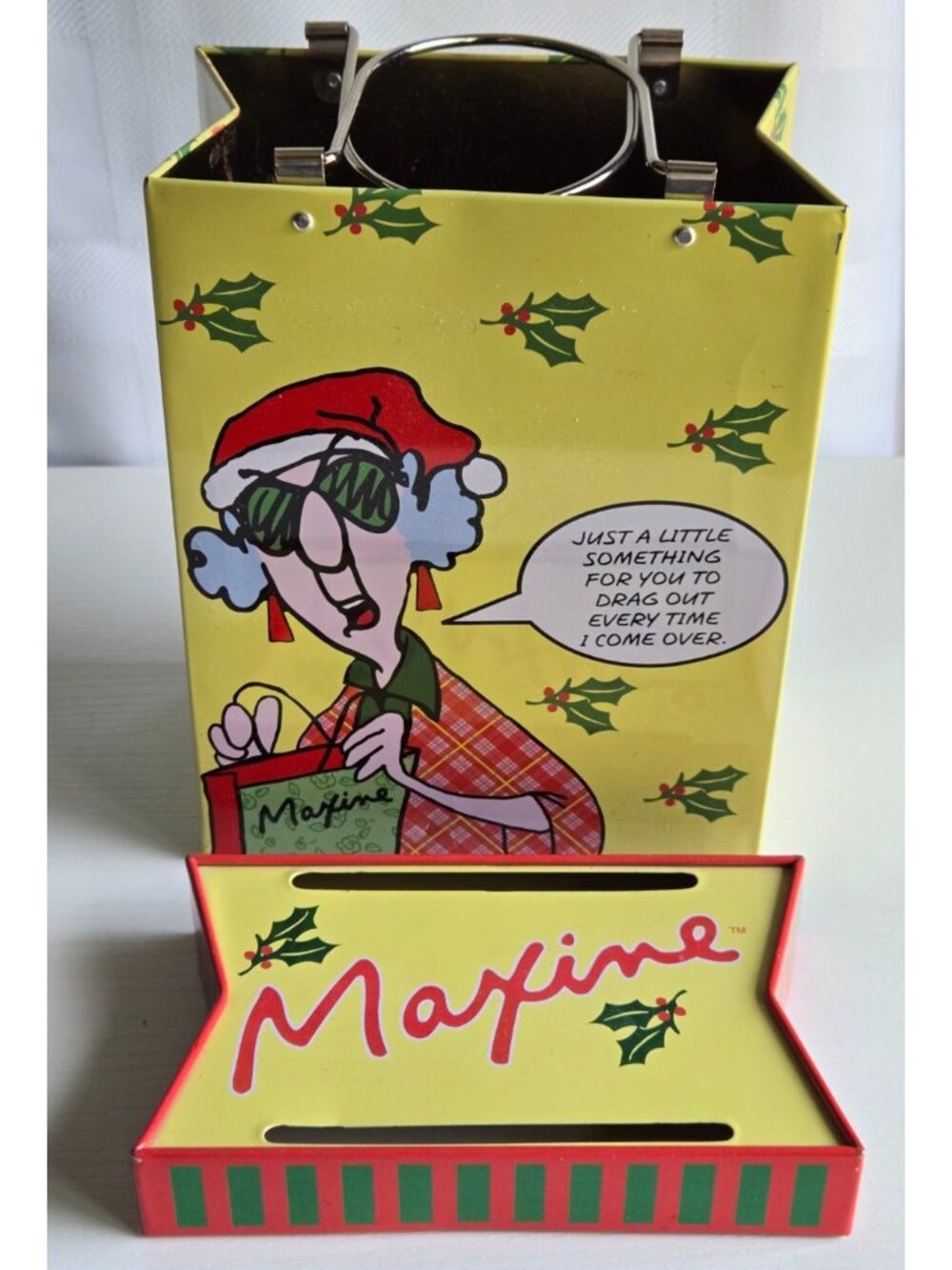 Maxine Hallmark Collectibles Mug I Baked, Cup Too Much Wine? Metal Gift Bag - Picture 10 of 16